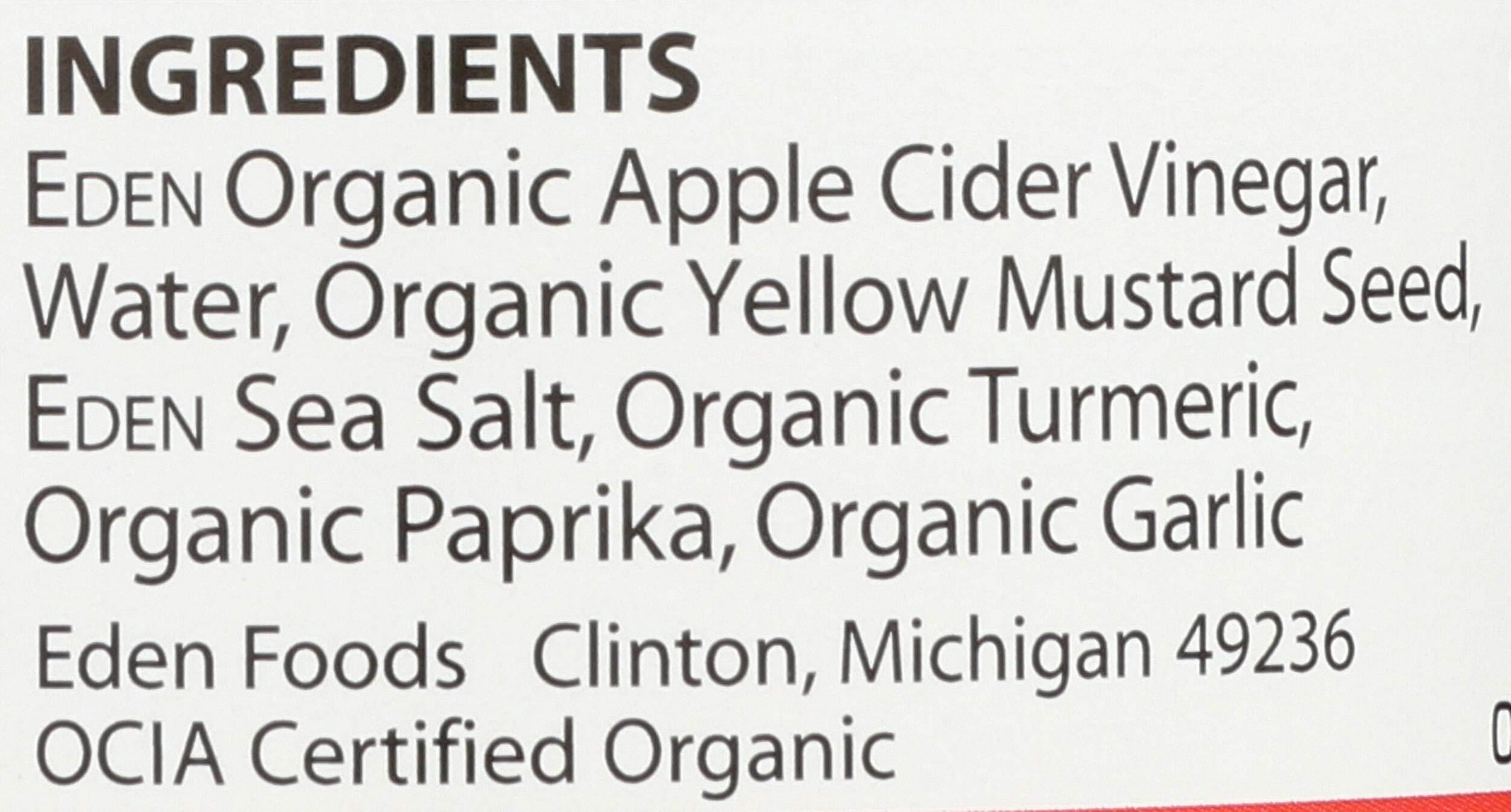 Eden Eden Organic Yellow Mustard, 9 oz Glass Jar, Stone Ground, with Apple Cider Vinegar