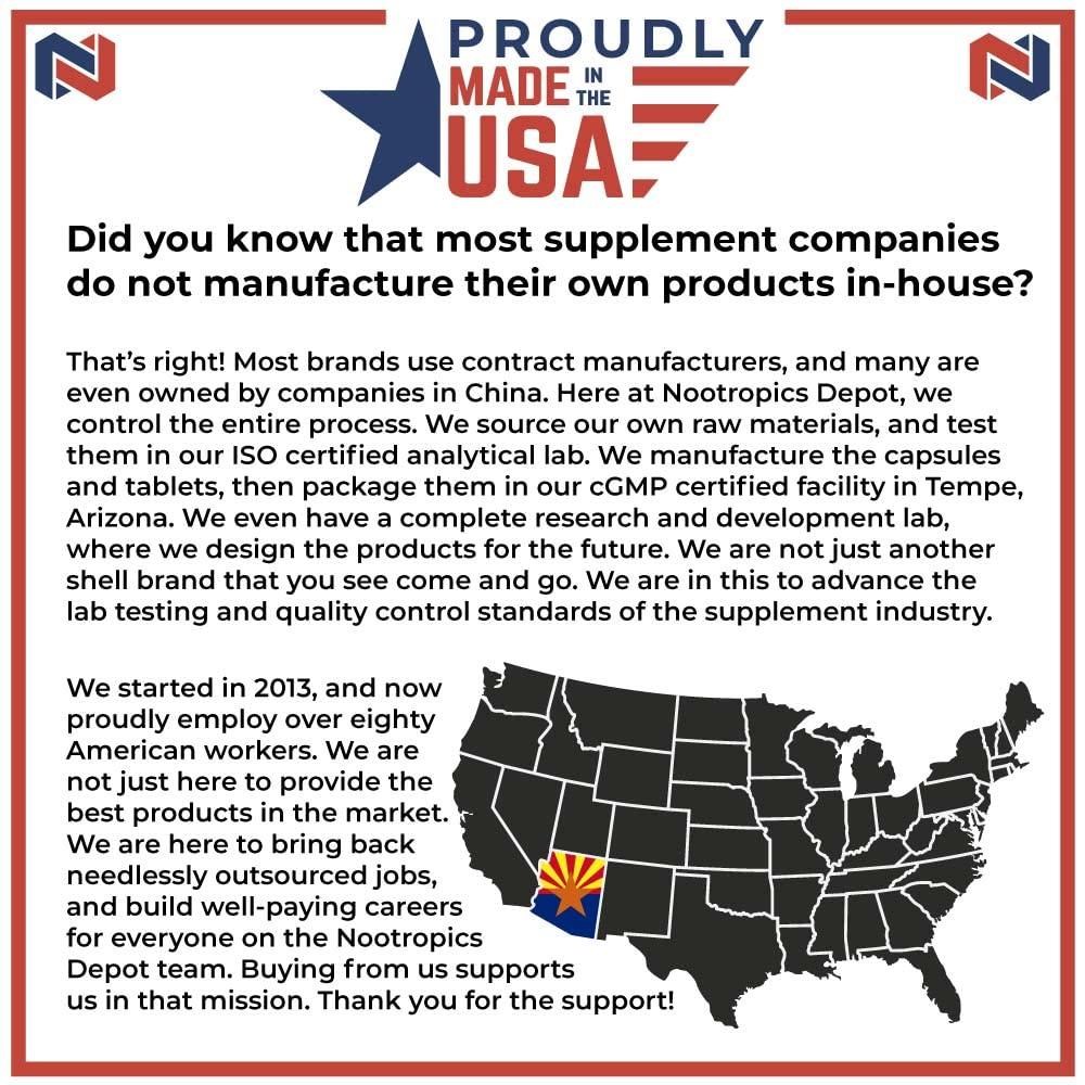 Nootropics Depot Nootropics Depot Synapsa Bacopa Monnieri Capsules | 320mg | 60 Count | Whole Plant Extract | Ayurveda Supplement | Adaptogen Herb | to Enhance Learning, Memory & Mental Performance