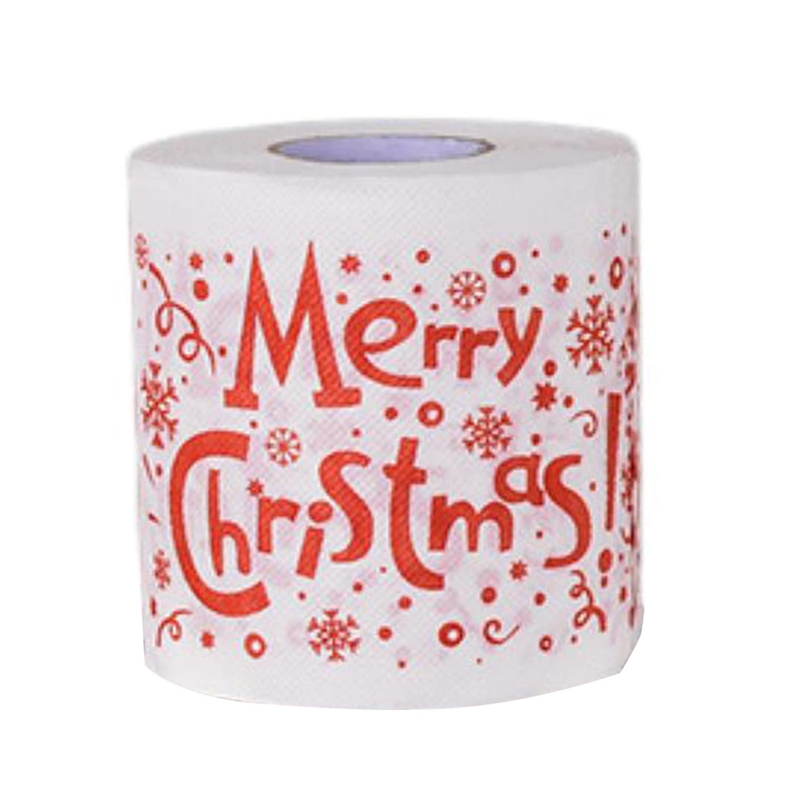clinmday clinmday Christmas Toilet Paper,Merry Christmas Santa Claus Toilet Paper Tissue Napkin Prank Fun Birthday Party Novelty Gift Idea Funny Toilet Paper D