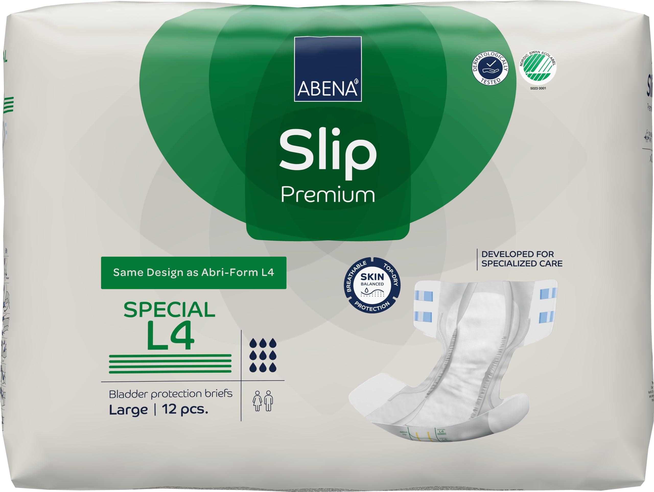 Abena Abena Slip Special (Formerly Abri-Form L4) - Incontinence Briefs, Level 4, Large, 12 Count