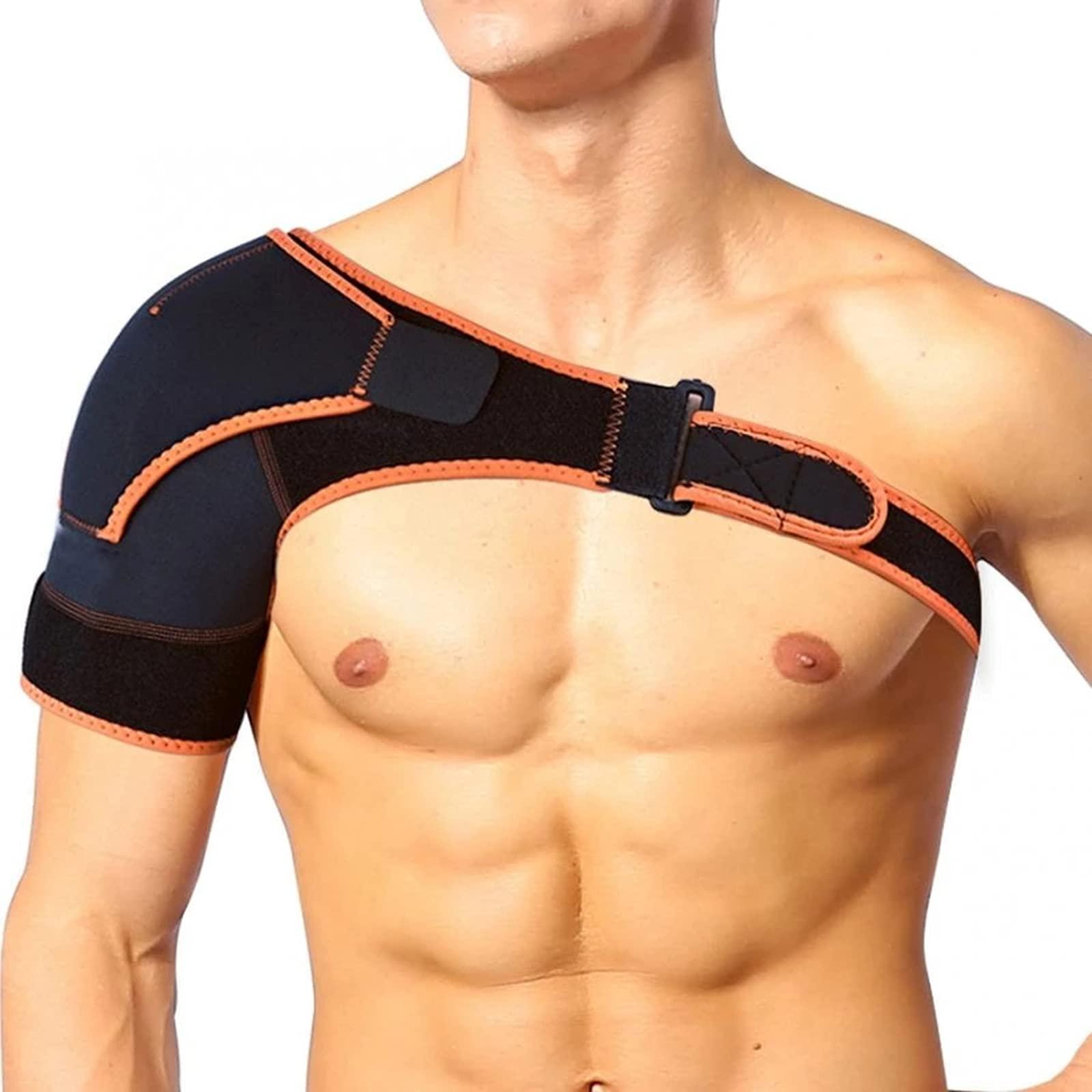 Lzour Shoulder Stability Brace for Men and Women, Pressure Pad Light and Breathable Neoprene Shoulder Support for Rotator Cuff, Dislocated AC Joint