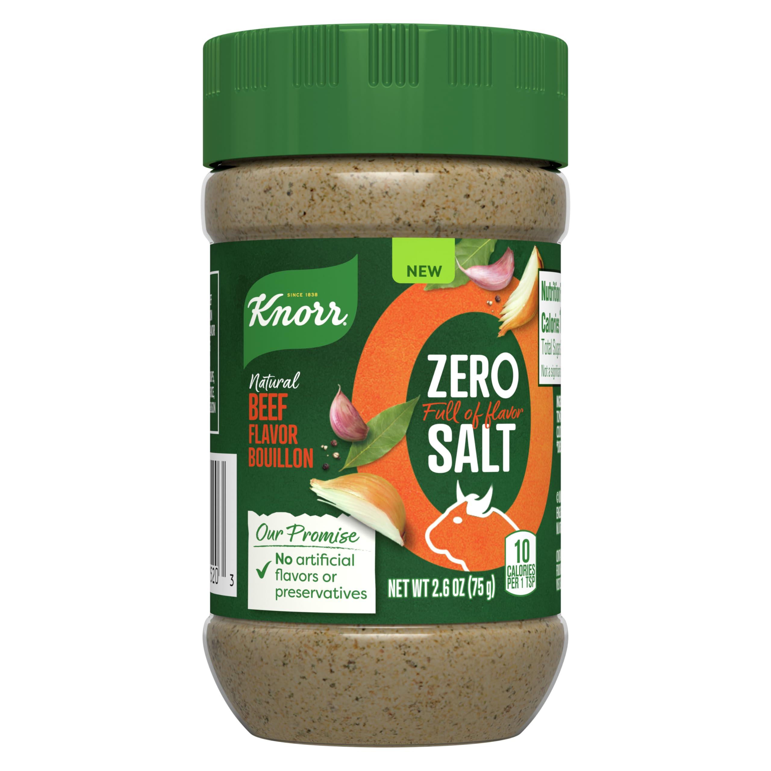 Knorr Knorr Zero Salt Powder Bouillon Natural Beef Flavor Bouillon For Sauces, Gravies And Soups, with No Artificial Flavors or Preservatives 2.6 oz