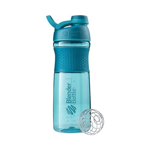 BlenderBottle BlenderBottle SportMixer Shaker Bottle Perfect for Protein Shakes and Pre Workout, 28-Ounce, Teal