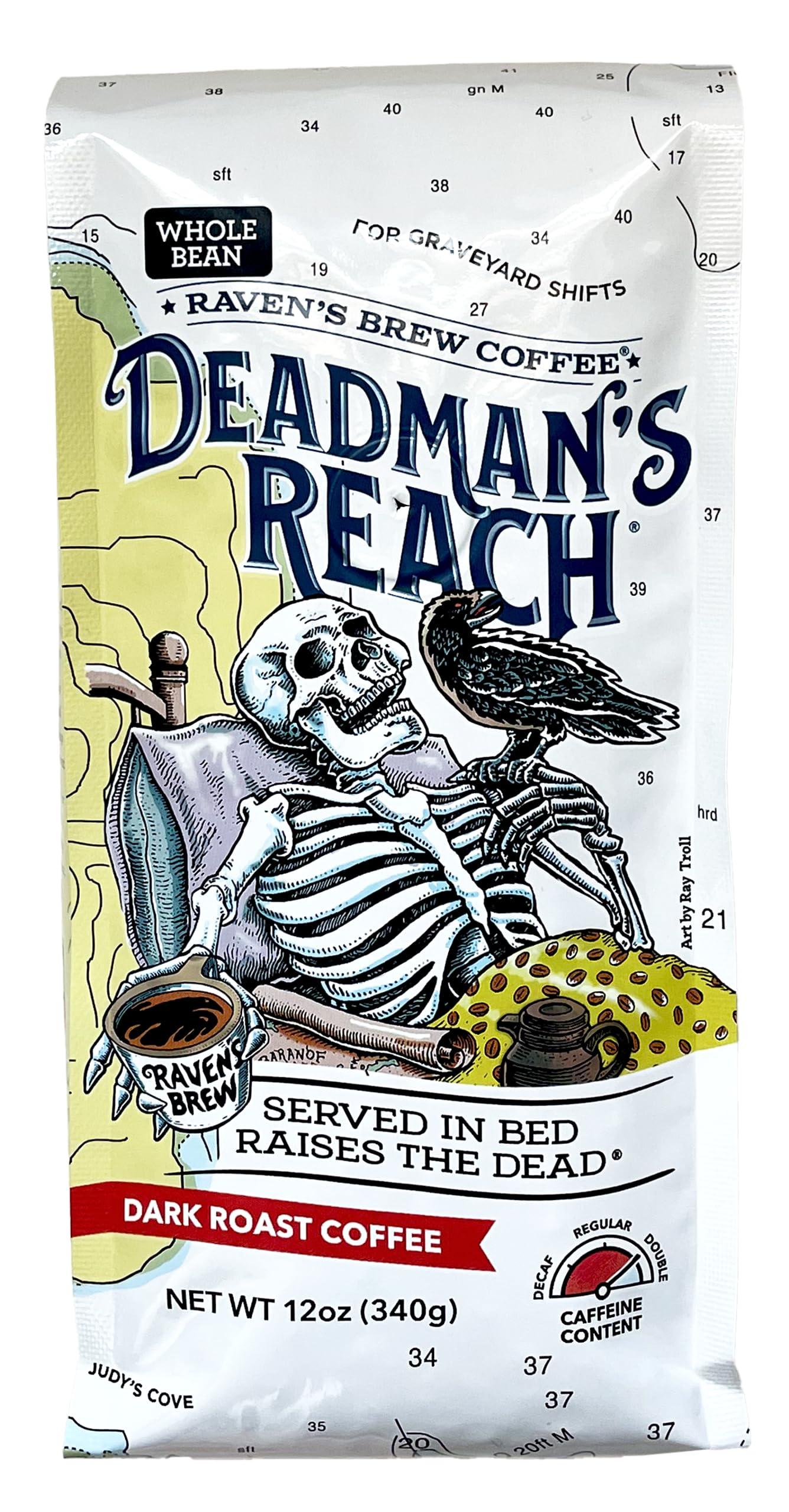 Raven's Brew Coffee Raven's Brew Coffee High Caffeine Coffee Dark Roast Whole Bean – Deadman's Reach 12oz