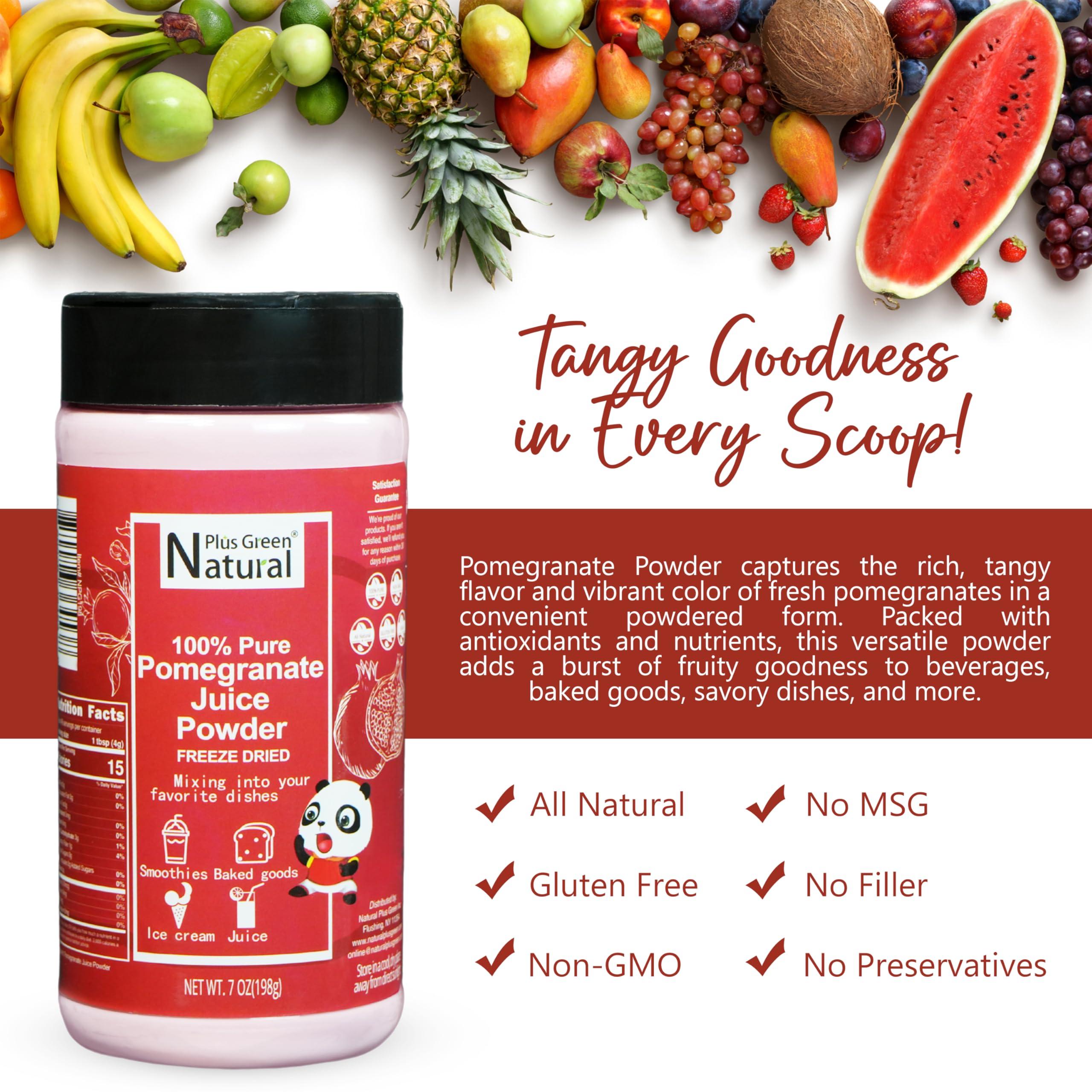 NPG NPG Freeze-Dried Pomegranate Juice Powder 7 Oz, Seedless Fine Powder 100% Natural for Smoothies, Beverages, Baking, and Cooking, Vegan-Friendly, Light Pink Color, Natural Food Coloring