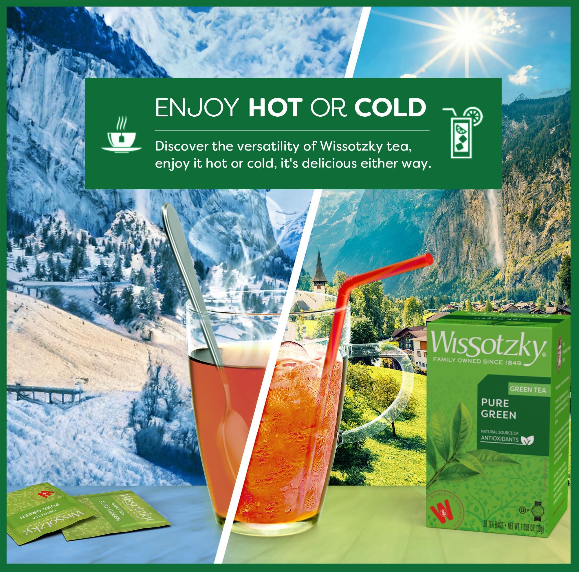 Wissotzky Wissotzky Pure Green Tea, 20 Tea Bags | Antioxidant Rich | Real Green Tea