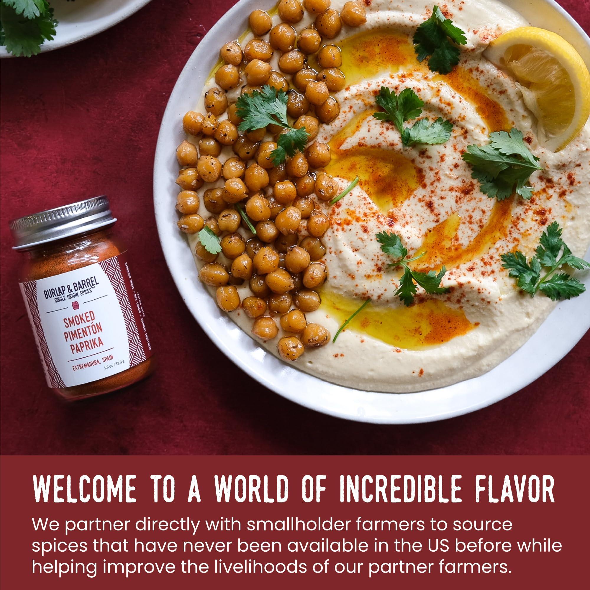 Burlap & Barrel Burlap & Barrel Smoked Pimentn Paprika - As Seen On Shark Tank! - Rich, Smoky Flavor, Savory Depth With Mild Heat - Smoked Paprika Powder, Paprika Seasoning - 1.8oz Glass Jar