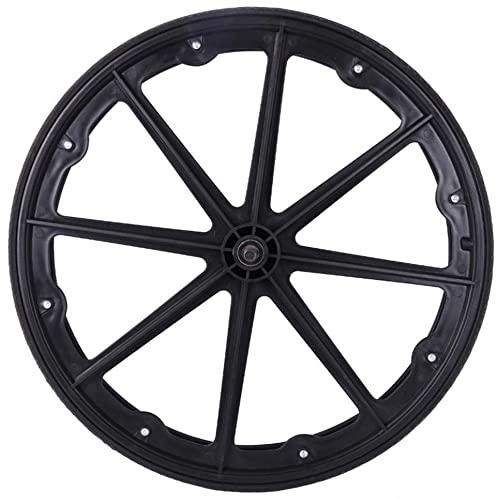 DIBAKO DIBAKO 24Inch 1 Pair Wheelchair Rear Wheel 24 1 3/8 Wheelchair Wheel Replacement, Solid Polyurethane Tires, Replacement Wheels for Wheelchairs, with Bearings and Handrim (Size : A)