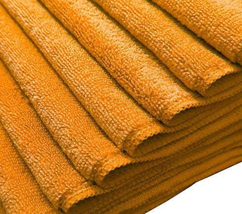 Direct Mop Sales, Inc. Direct Mop Sales, Inc. Professional 16x16 Inch Microfiber Cleaning Cloths - Orange Pack of 12-300 GSM Terry Cloth - Ideal for Dusting and General Cleaning
