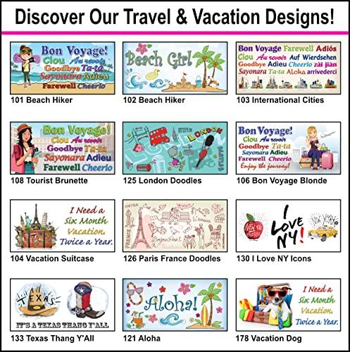 Gotta Tinkle! Premium Quality Mini Toilet Paper Rolls | Travel-Size | Convenient Plastic Dispenser | Lightweight & Compact | Travel & Vacation Designs (3-Pack) (121 Aloha)