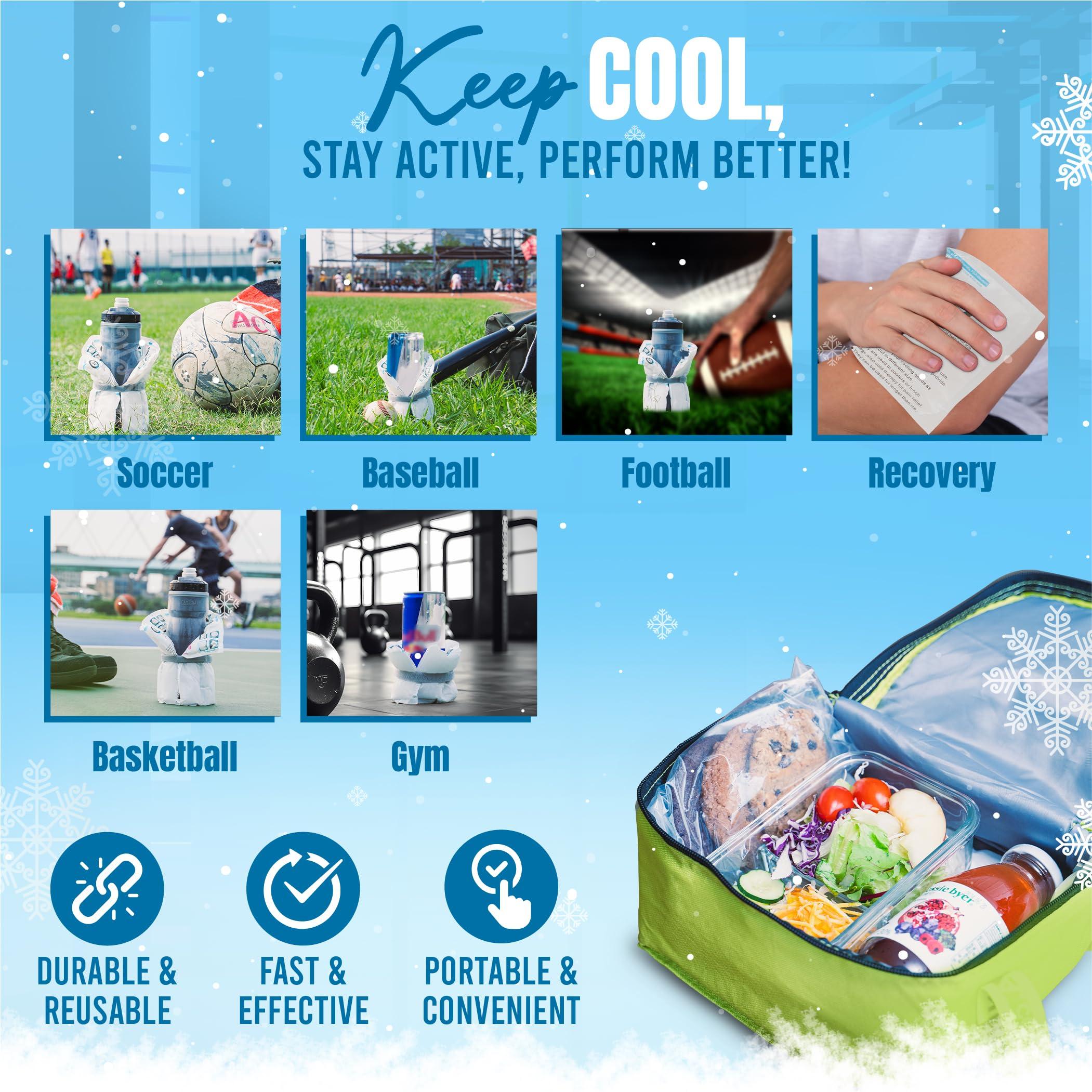 WORLD-BIO Shipping Cold Packs Dry Ice for Shipping Frozen Food, Flexible Cold Ice Pack Sheets for Coolers, Long Lasting Freezer Ice Packs 14\'\' X 13\'\' 144Cells