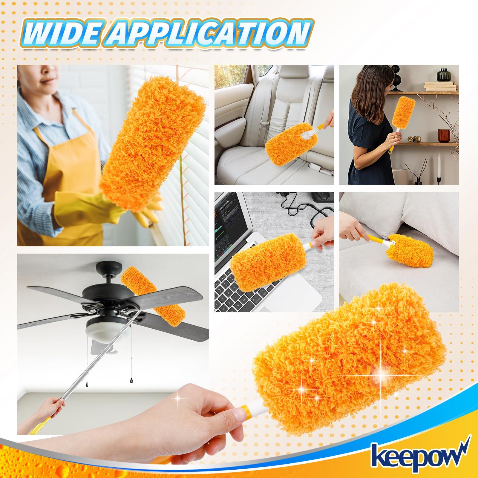 KEEPOW KEEPOW Reusable Microfiber Mop Pads Compatible with Swiffer Sweeper XL Mop & Swiffer Hand Duster