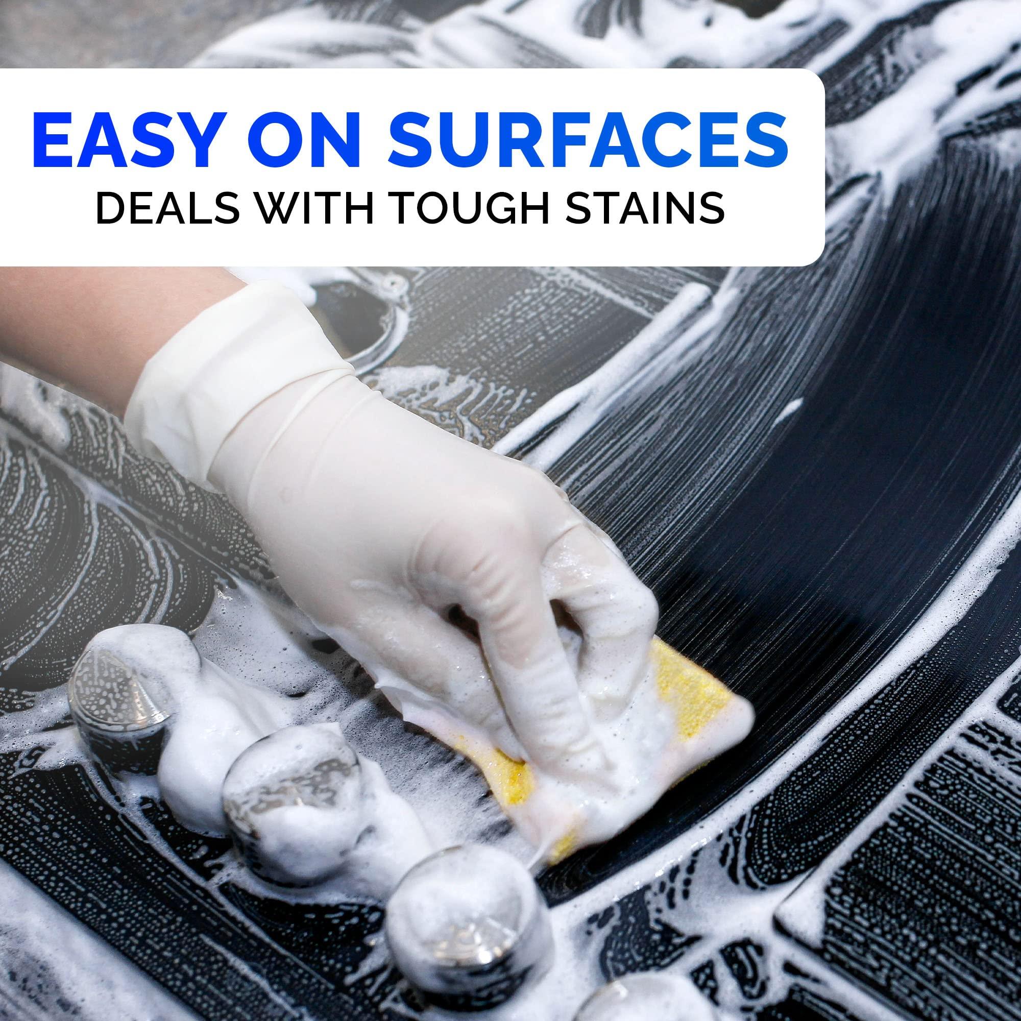 Fox Trot Cerama Bryte Complete Cooktop Cleaner Kit - Includes Cerama Bryte Glass Stove Top Cleaner - Burnt On Grease Remover For Ceramic Stovetop - Scraper, Scrubber & Foxtrot Microfiber - Removes Tough Stains