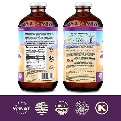 Lily Of The Desert LILY OF THE DESERT Organic Aloe Vera Whole Leaf Preservative Free, 32 FZ