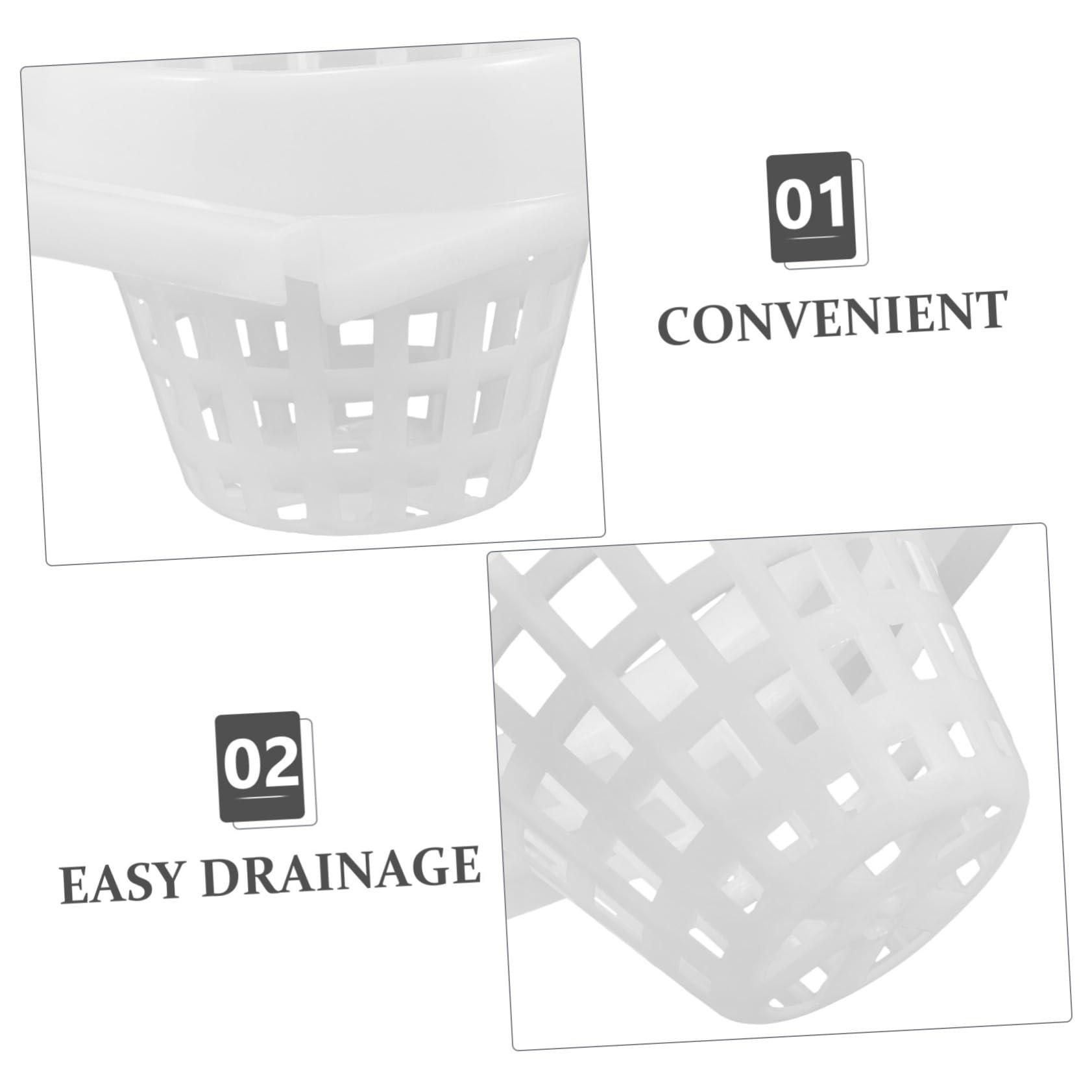 Hemoton Hemoton Mopping Bucket Water Squeezing Basket Mop Bucket Drainage Cleaning Mop Basket Mopping Bucket Basket Mop Drainage Basket Mop Basket Replacement Hamper Floor Supplies White Plastic