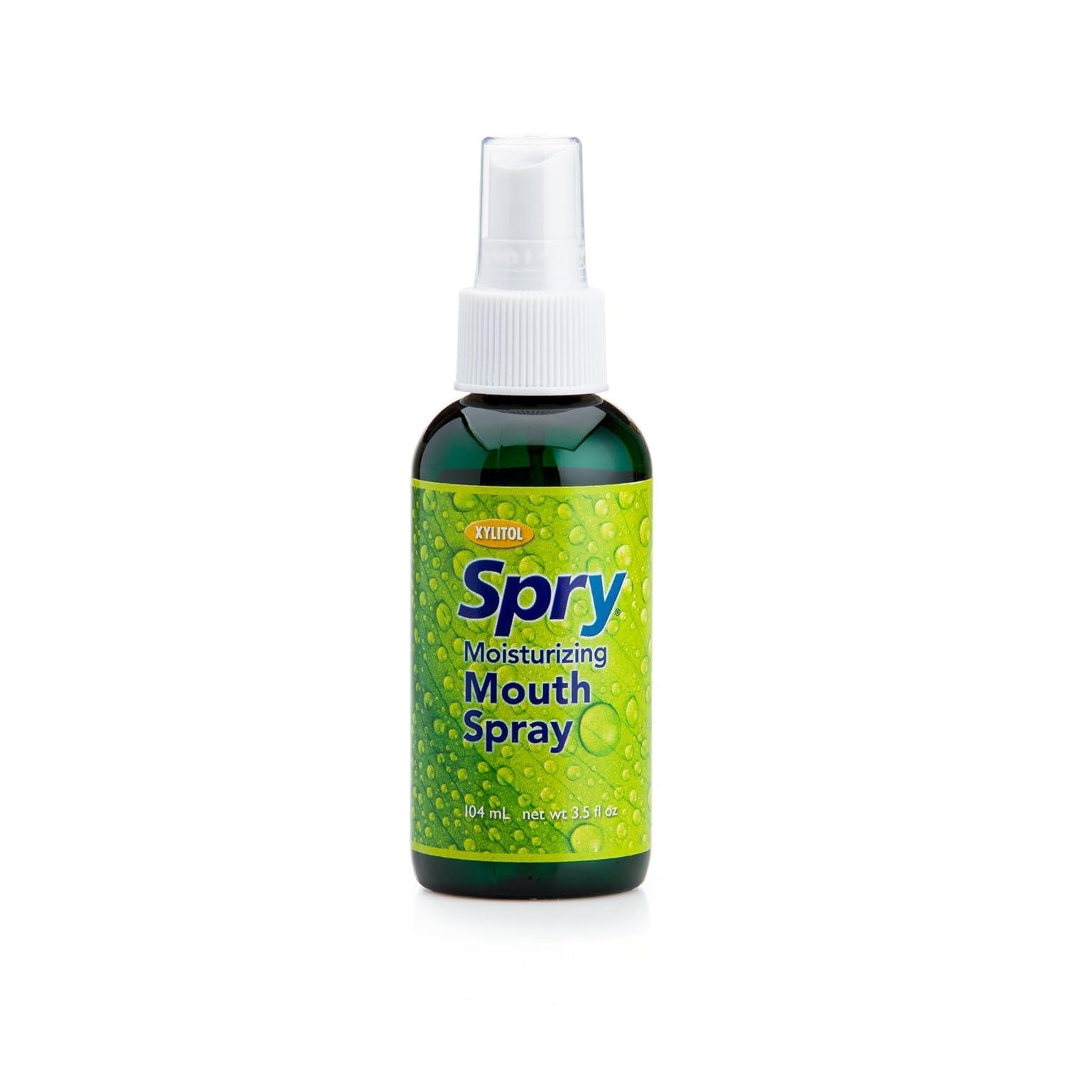 Xlear Spry Xylitol Moisturizing Bad Breath Mouth Spray, Bad Breath Treatment Oral Breath Spray with Natural Spearmint, 4.5 fl.oz (Pack of 1)