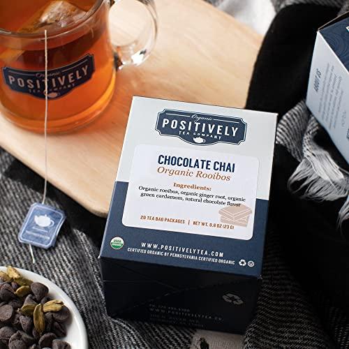 Organic Positively Tea Company Organic Positively Tea Company, Rooibos Chocolate Chai Tea Bags, 20 Count