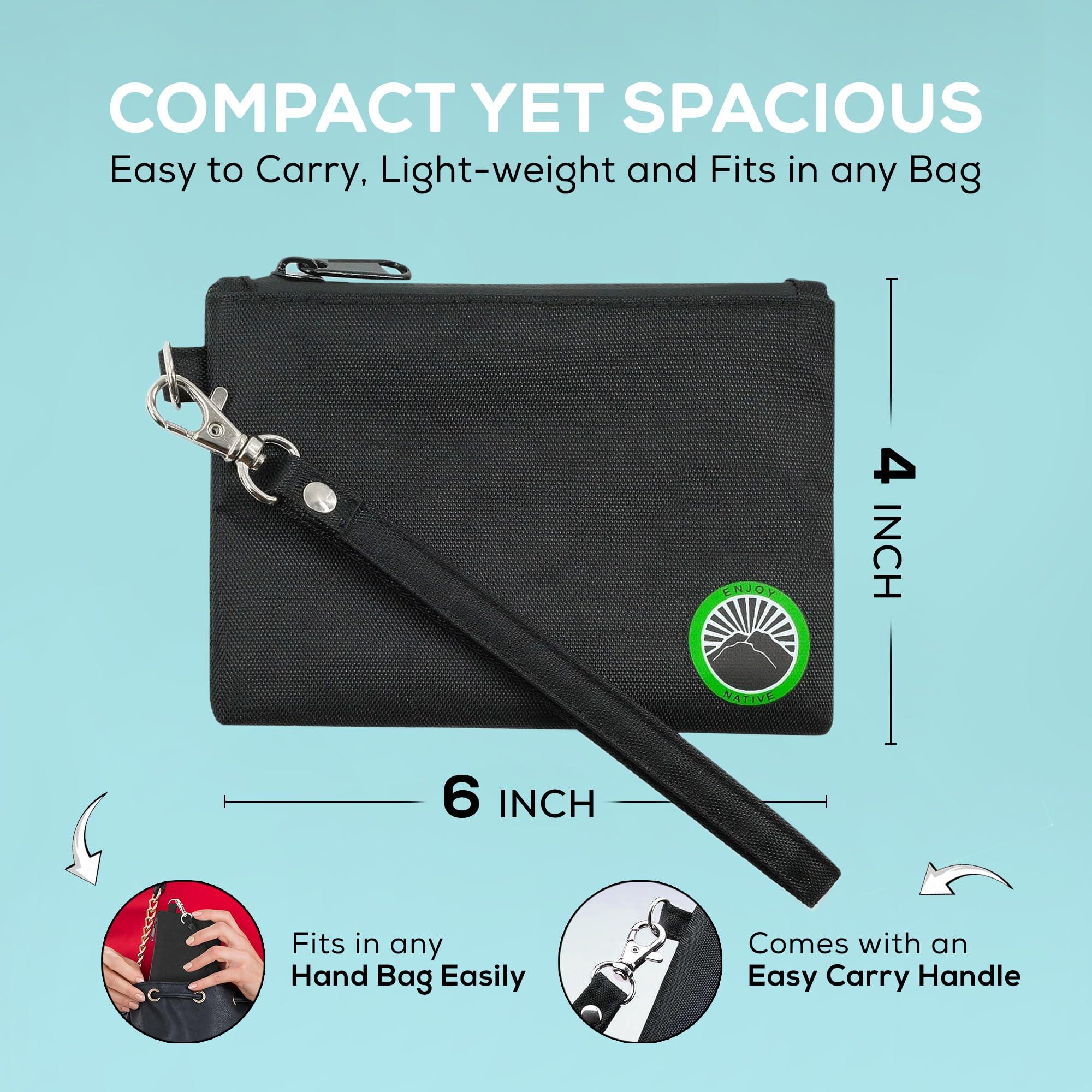 Enjoy Native Large and Small Smell Proof Bag Combo, Smell Proof Container, Dog Tested Odor resistant Bag, Best Zipper Odor sealing Pouch Herbs, coffee & Travel Medicine Bag, Scent resistent Containers