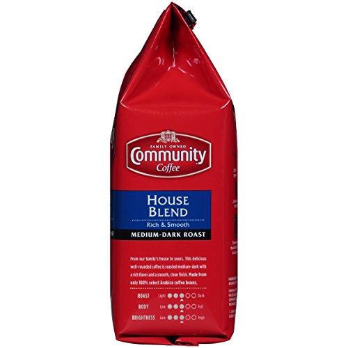 Community Coffee Community Coffee House Blend 72 Ounces, Medium Dark Roast Ground Coffee, 12 Ounce Bag (Pack of 6)