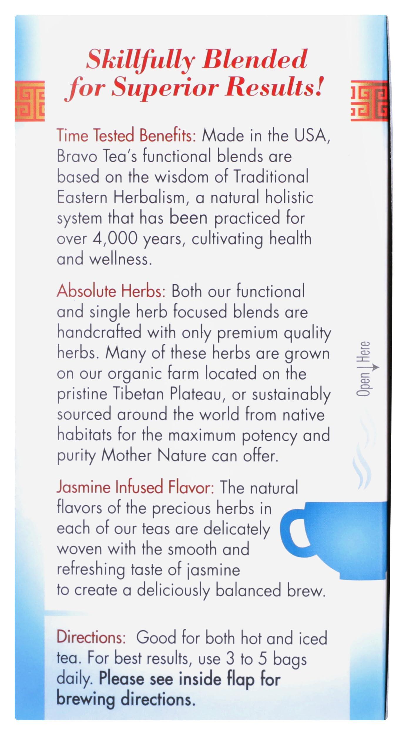 Bravo Tea Bravo Tea Sugar Level Herbal Tea with White Mulberry, Naturally Caffeine Free, Vegan Friendly, Gluten Free & Non-GMO, 20 Tea Bags (Pack of 6)