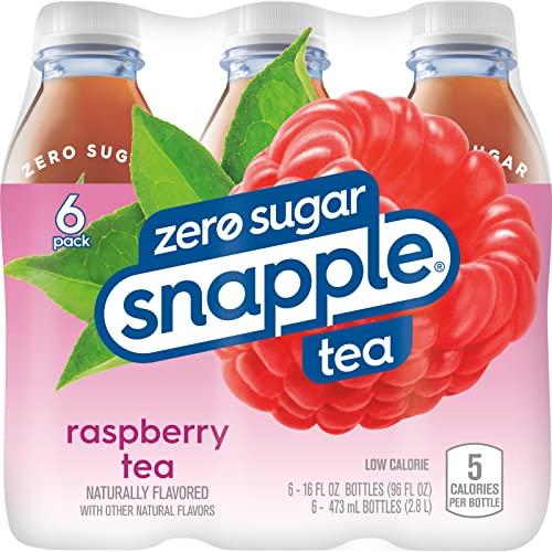 Snapple Snapple Zero Sugar Raspberry Tea, 16 fl oz recycled plastic bottle, 6 pack