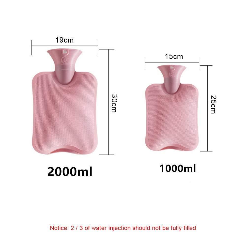 DALYNN Hot Water Bottle, 2 Litre Hot Water Bottle,Hot Water Bottle with Soft Cap, Reheatable and Refreezable Hot and Cold Pack- (Multicoloured)