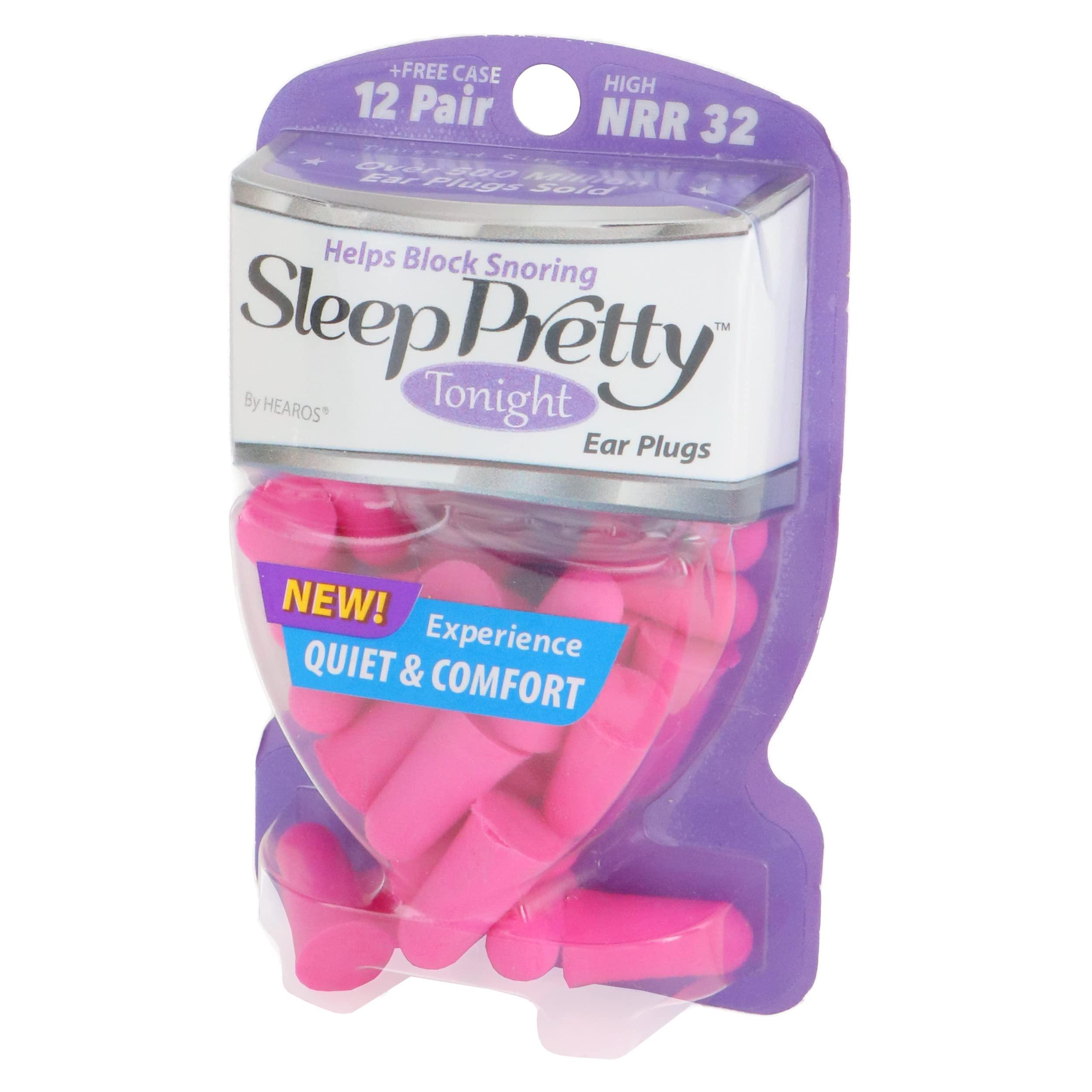 Hearos Hearos Sleep Pretty Tonight Foam Ear Plugs, Hearing Protection, 32 NRR, 12 Pair,Purple,5803