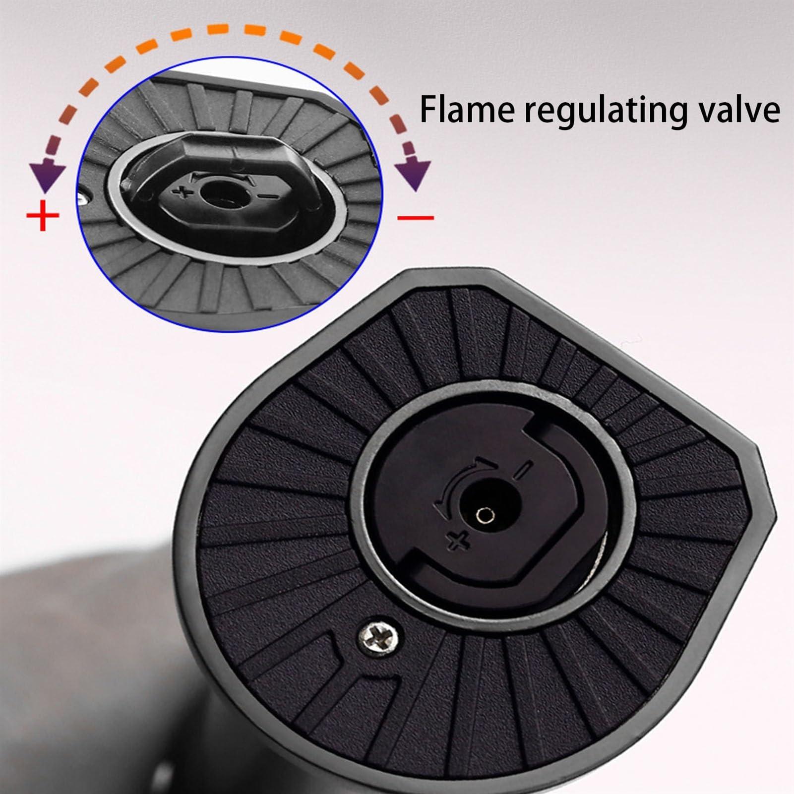 nopqwz Metal Windproof Lighter, Butane Gas Lighter, Adjustable Flame Lighter, Suitable for Outdoor, Camping and Other Scenes(Black1)