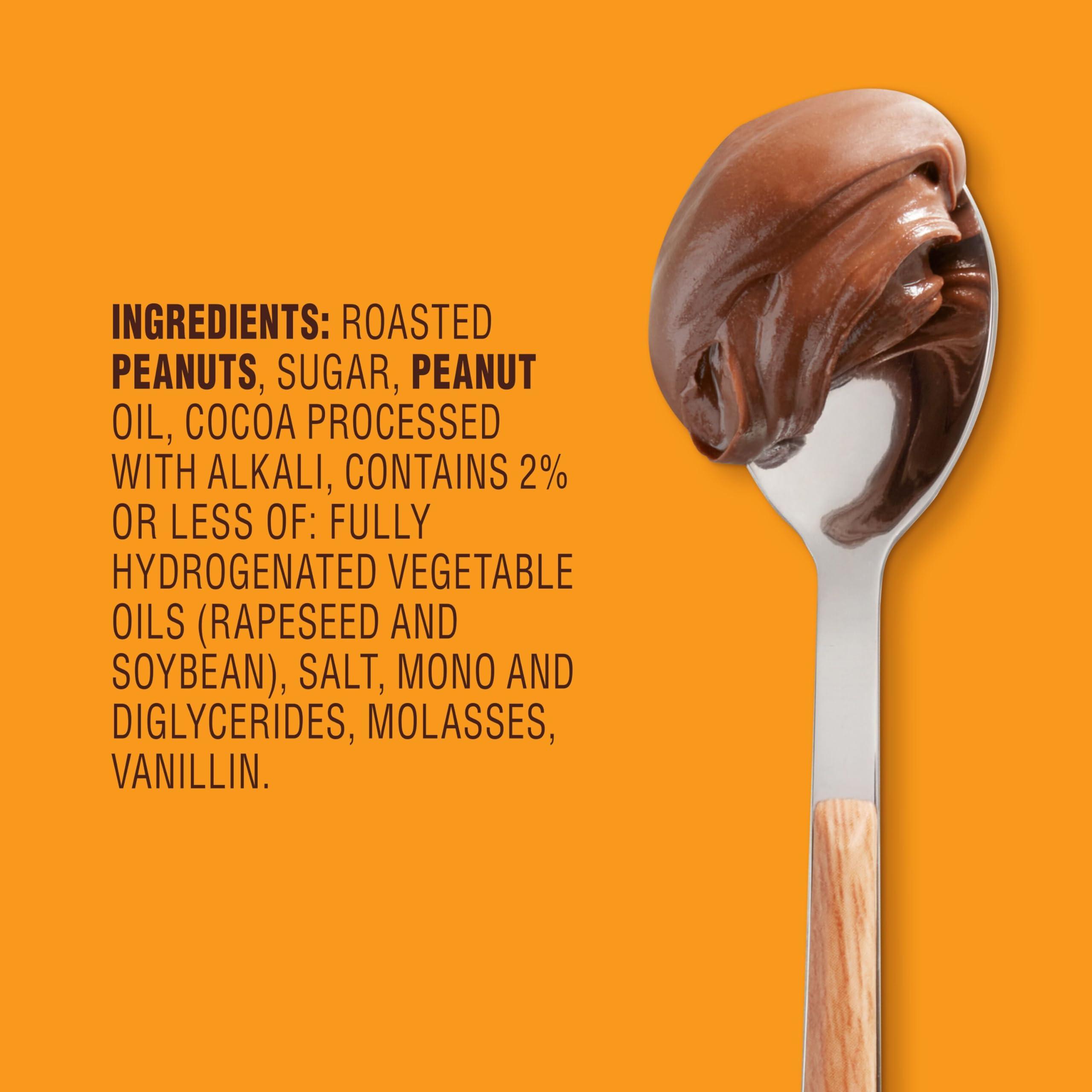 Jif Jif Peanut Butter & Chocolate To Go, 8 Count Cups (Pack of 6), Less Sugar, Thick & Creamy Texture