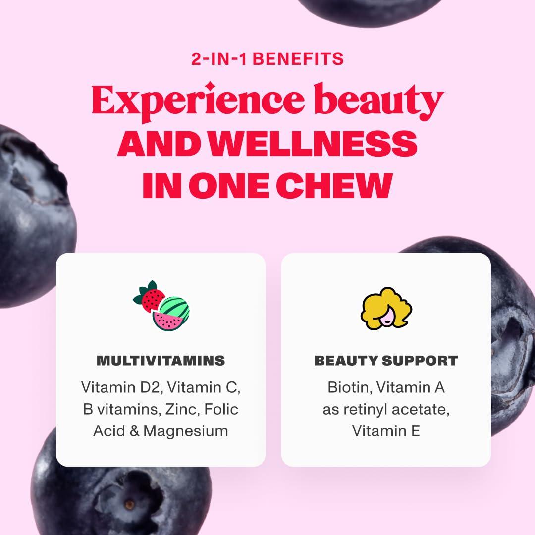 Bloom Robbins Bloom Robbins 60 Hair Gummies for Faster Hair Growth Vitamins for Women & 5000 MCG Non-GMO Vegan Biotin Gummies - Hair Skin and Nails Gummies - Hair Growth Gummies & Hair Skin and Nails Vitamins