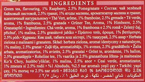 Ahmad Tea Ahmad Tea Green Tea, Raspberry & Pomegranate, 20 ct (Pack of 6) - Caffeinated & Sugar-Free