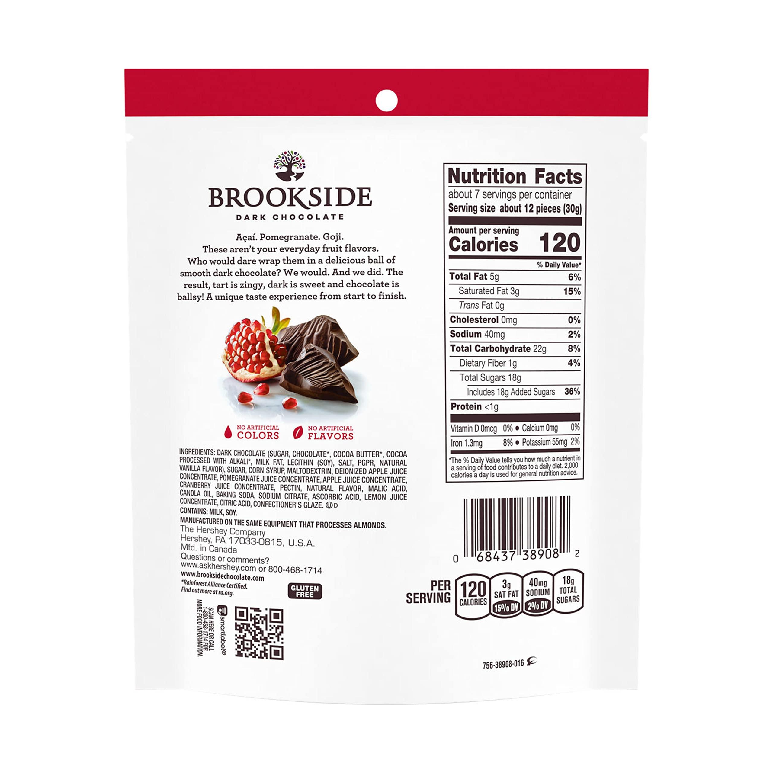 Brookside BROOKSIDE Dark Chocolate and Pomegranate Flavored Snacking Chocolate Bag, 7 Oz