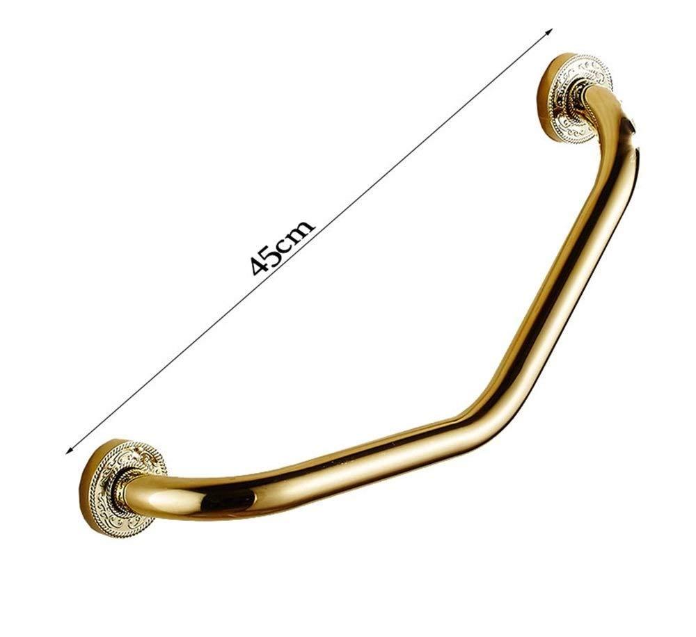 Suuim Handrails Grab Bar Copper Support Handle Bathroom Towel Bar, Grab Rail Gold, Elderly Children Shower Toilet