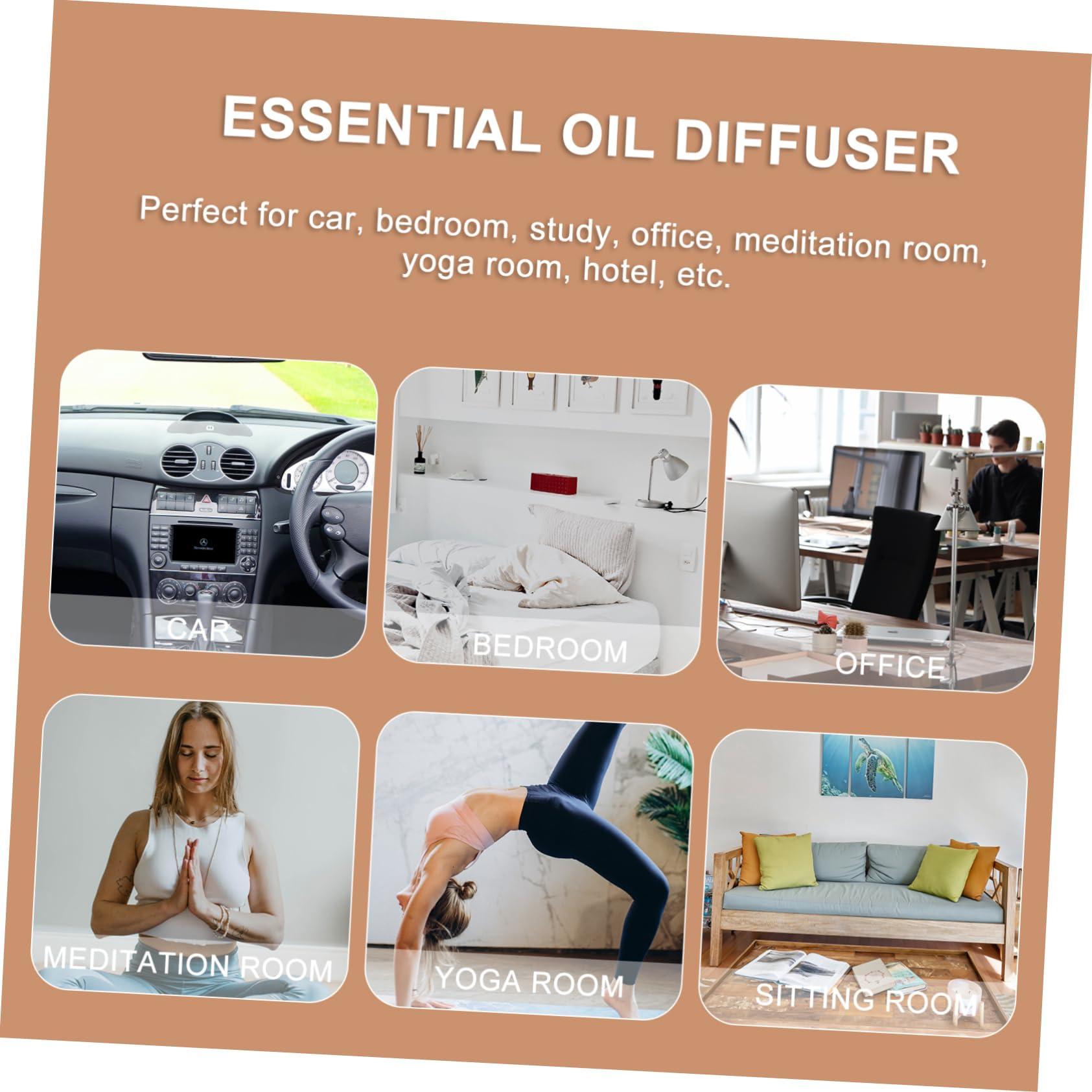 NOLITOY NOLITOY 3pcs Diffuser Scent Oils House Humidifier Auto Humidifiers for Home Lavender Essential Oil Home Ornament Humidifiers for House Essential Oil Perfume Car Brown Wooden