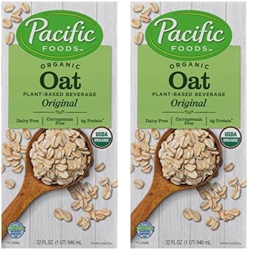 Pacific Foods Pacific Natural Foods Organic Natural Oatmeal Beverage - Original - 32 Fl oz (Pack of 2)