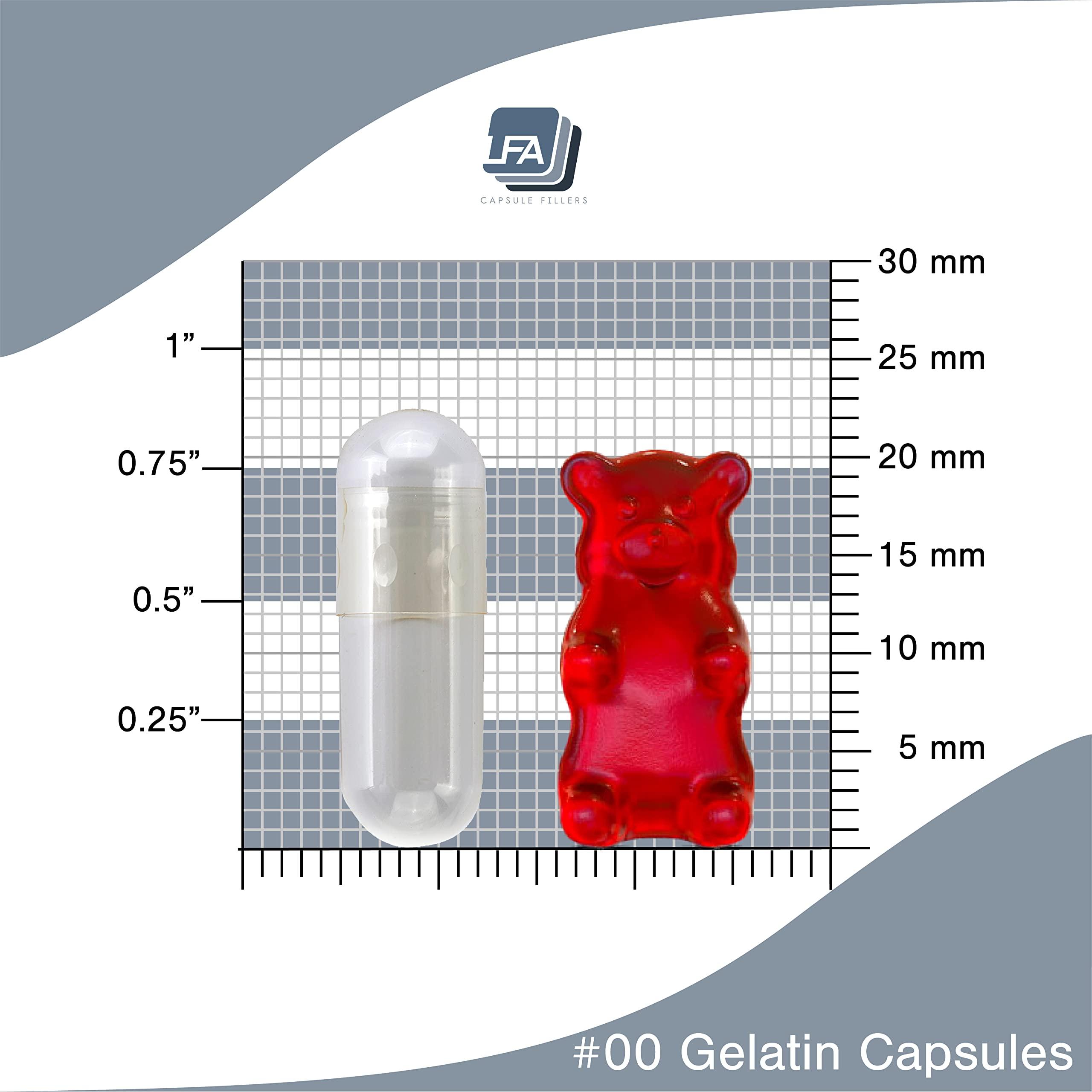 LFA Tablet Presses Empty 00 Capsules - Vegan Pullulan - 1000 Count Vegetarian Capsules Empty - Joined Fillable 00 Vegetable Pill Capsules - Veggie Caps for Capsule Filling Machine - Halal Kosher Tapioca