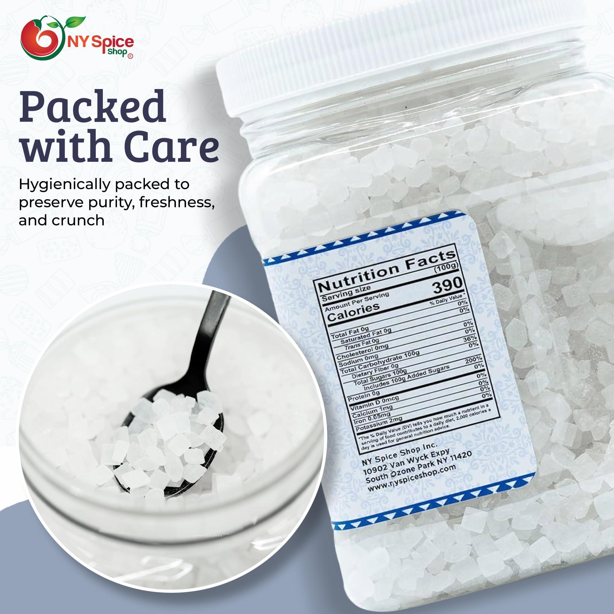NY Spice Shop NY SPICE SHOP Rock Crystal Sugar 1.7 Pound (27.2 Ounce) Jar Rock Candy Crystals Sugar Rocks Whole Sugar Crystals Rock Candy Rock Sugar for Tea, Cakes