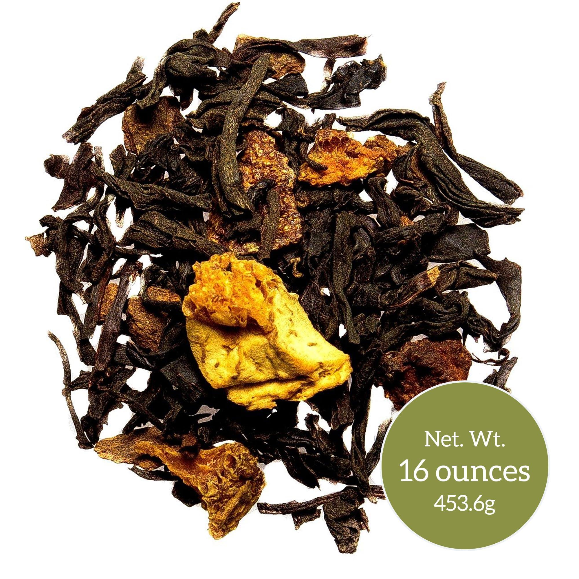 Nelson's Tea Nelson\'s Tea Orange Cinnamon Spice: Warmth and Naturally Sweet Black Tea Infused with Zesty Orange Peel, Fragrant Cinnamon, and Bold Cloves, 16 oz.