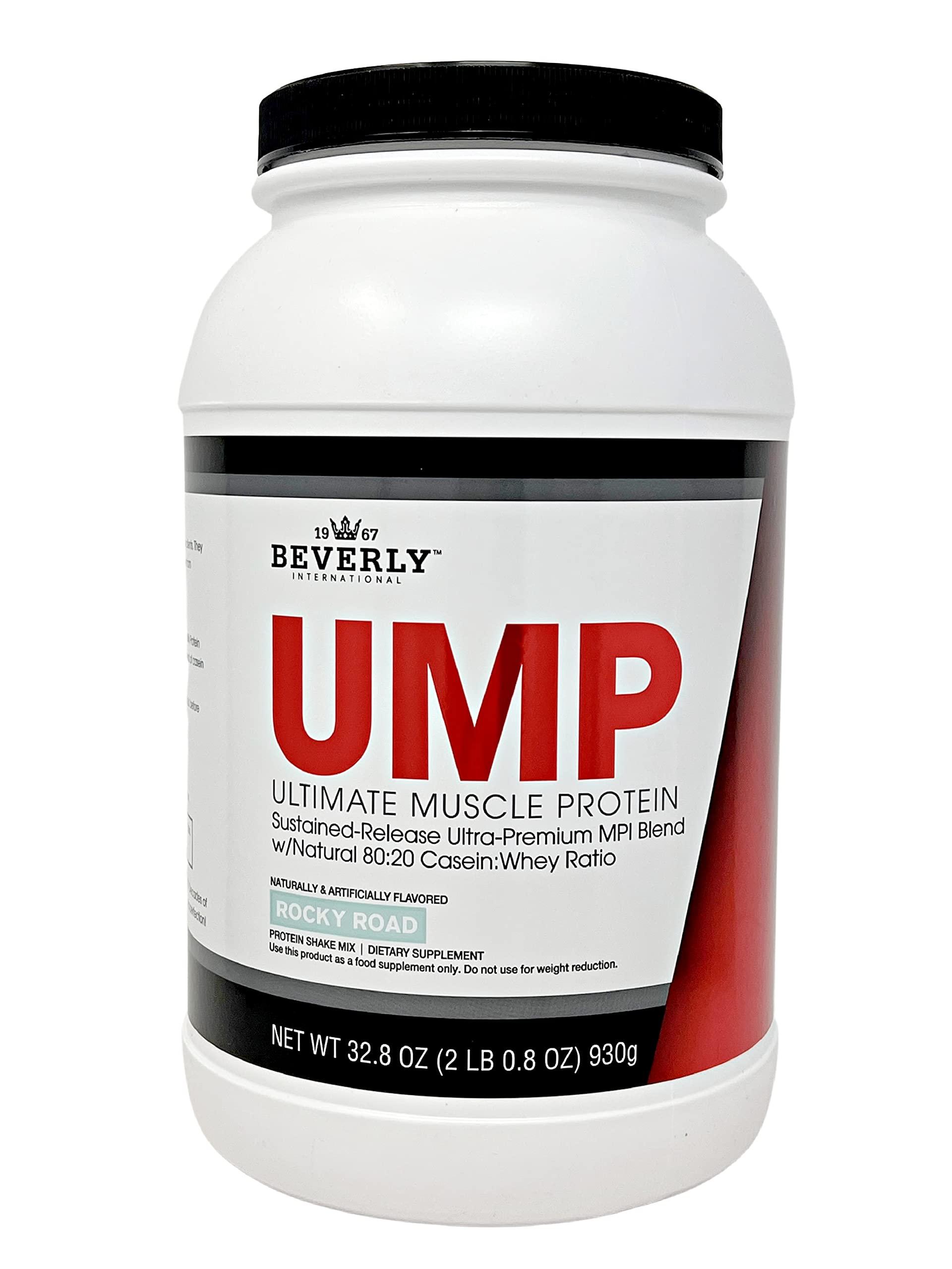 Beverly International Beverly International UMP Protein Powder, Rocky Road. Unique Whey-Casein Ratio Builds Lean Muscle. Easy to Digest. No Bloat. (32.8 oz) 2lb .8 oz