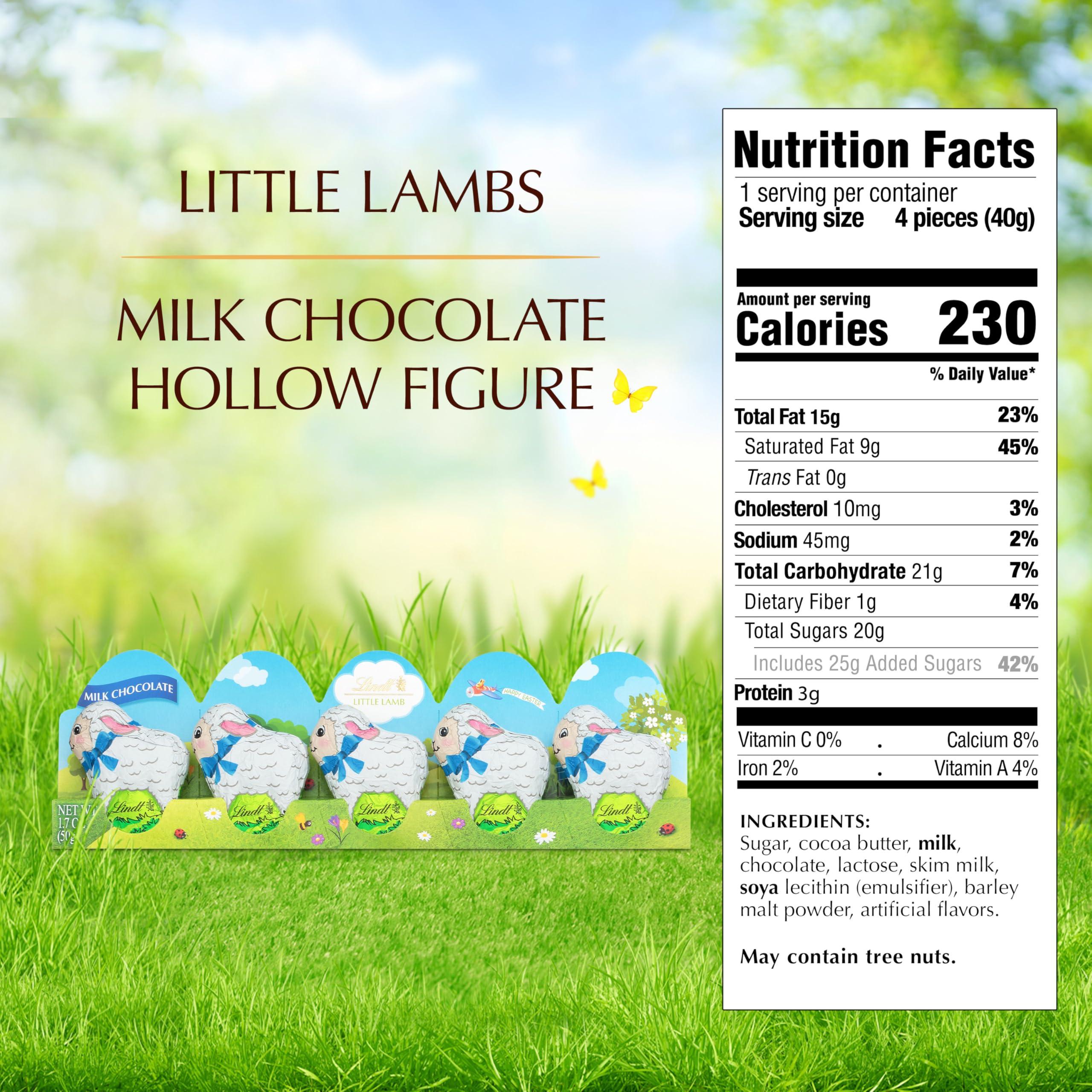 Lindt Lindt Mini Lambs Milk Chocolate, Hollow Milk Chocolate Candy, 1.7 oz., 5-Pack