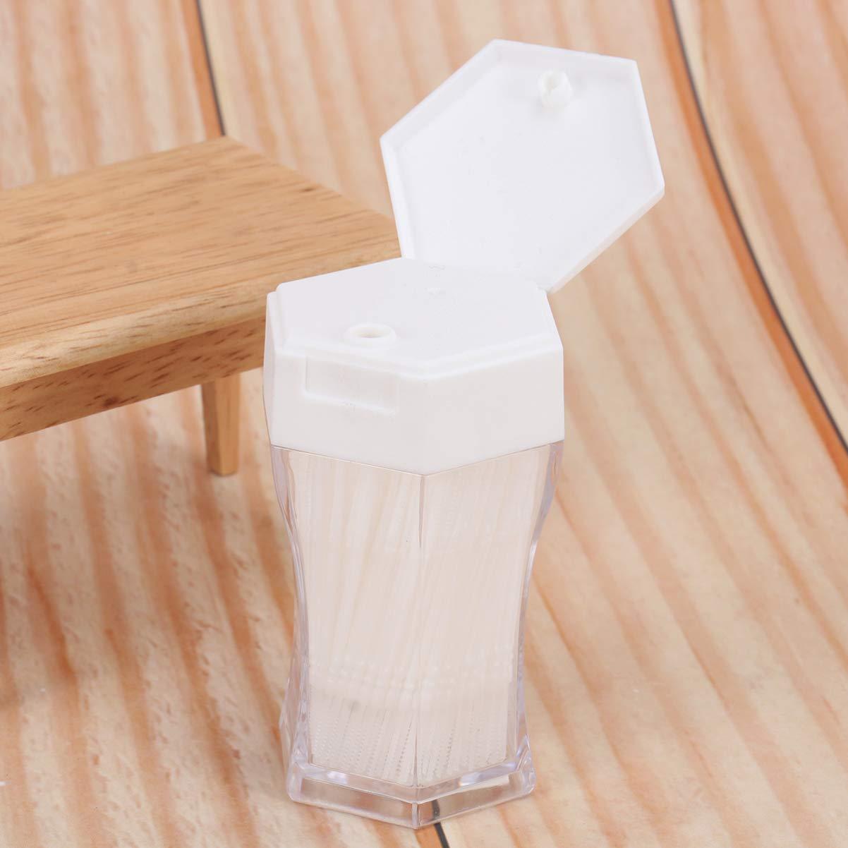 EXCEART Exceart 200Pcs Plastic Toothpick Double-Head Dental Toothpicks Oral Sticks Interdental Picks Brush Interdental Floss Cleaners for Household (White)