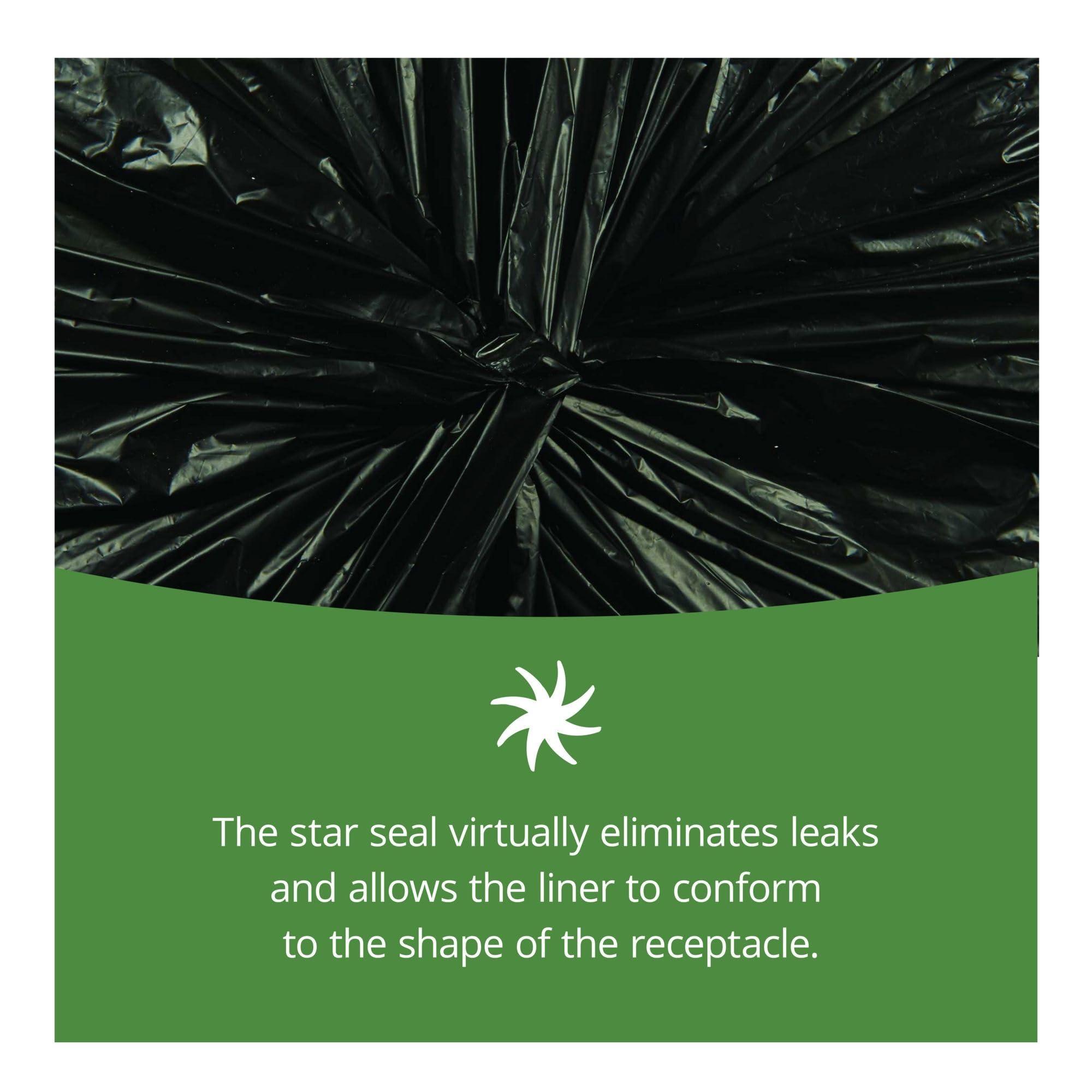 Stout Stout by Envision Commerical 33 Gallon Can Liners - 100 Bags - 1.5 mil Heavy Duty Industrial 100% Recycled Puncture & Tear Resistant Garbage Trash Bags