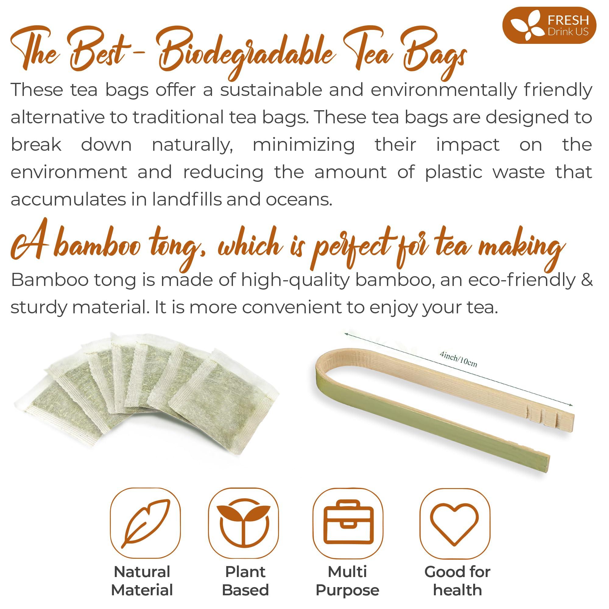 FRESHDRINKUS FreshDrinkUS, Premium 40 Burdock Root Tea Bags, 100% Natural & Pure from Burdock Root. Burdock Root Herbal Tea. Made with Natural Material Tea Bags. No Sugar, No Caffeine, No Gluten, Vegan.