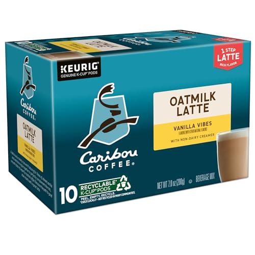 Caribou Coffee Caribou Coffee Vanilla Vibes Oatmilk Latte, One Step Latte Single Serve Keurig K-Cup Pods, 60 Count (6 Packs of 10)
