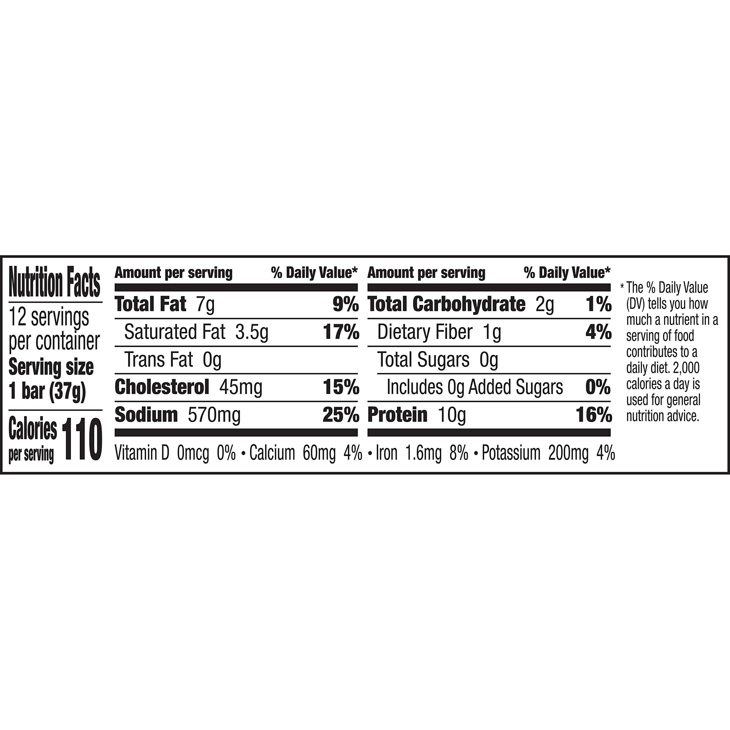 Epic Provisions EPIC Protein Bars, Bison Beef Sea Salt Pepper Paleo Friendly, 1.3 oz, 12 ct