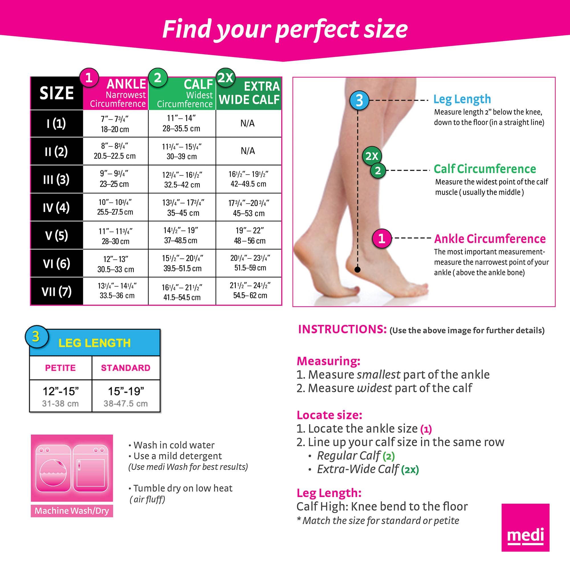 mediven Mediven Comfort for Women 30-40 mmHg Compression Stockings, Knee High, Ebony I