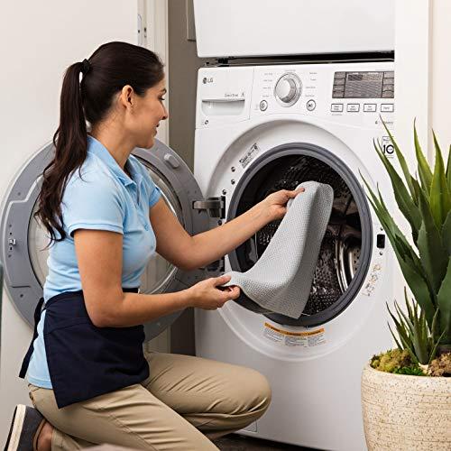 Microfiber Wholesale Kitchen Towels - Microfiber Waffle Weave Towels | Blue | 16 x 16 in. (6 Pack) | Absorbent, No Lint, Thick, Reusable, Commercial, Soft, Hand, Tea, Glass, Bar, Sublimation Blank, Polyester Cloths