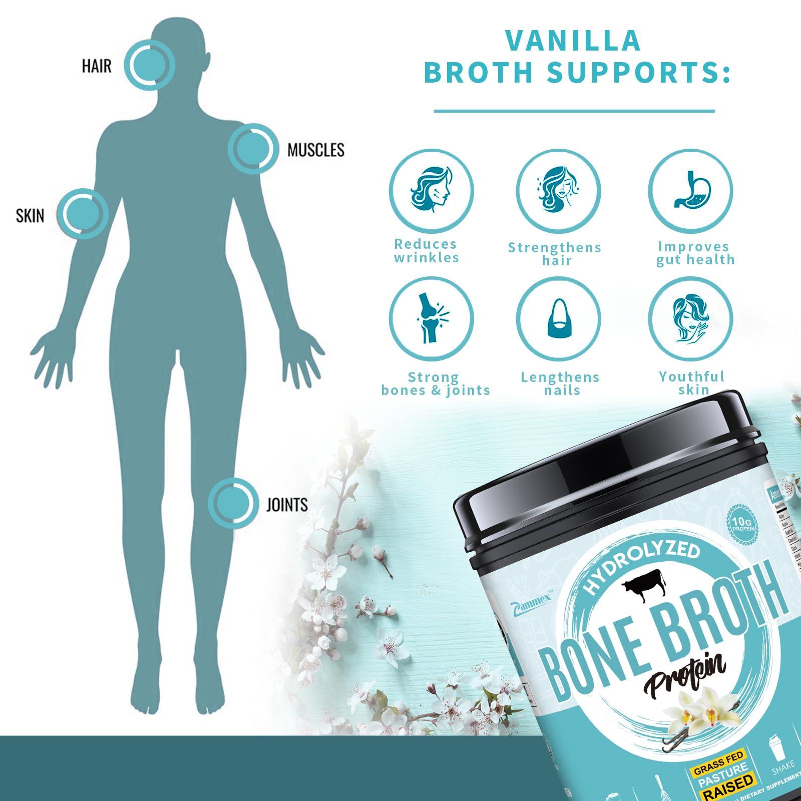 Zammex Zammex Bone Broth Protein + Bovine Colostrum Powder