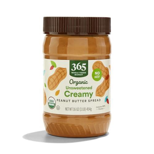 365 by Whole Foods Market 365 by Whole Foods Market, Organic Unsweetened Peanut Butter, 16 Ounce