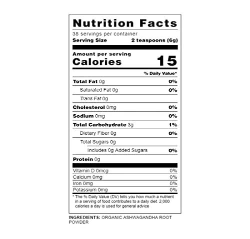 BareOrganics BareOrganics Ashwagandha Root Powder, 8 Oz